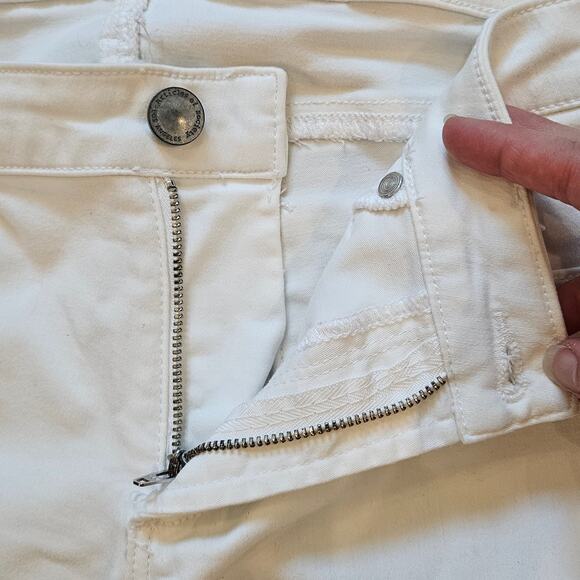 Articles of Society Jeans Womens 28 Bell Flare White Stretch Denim Boho Hippie - Picture 6 of 11